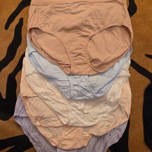 Hanes Women's Panties - Soft Peach, Sky Blue, Pure White, Light Lavender